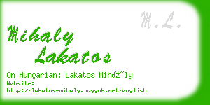 mihaly lakatos business card